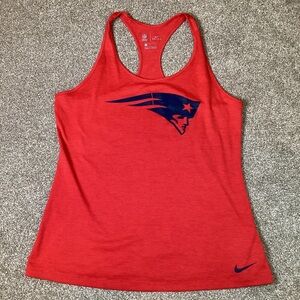 New England Patriots Nike Women's Red Racerback Tank Top Sz L